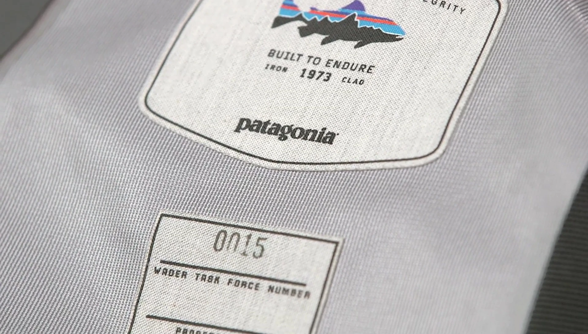 Shot showing the serial number located inside the waders.
