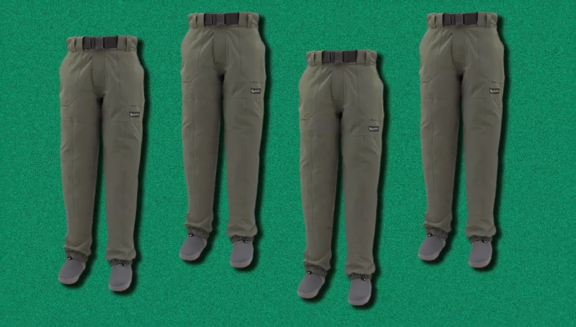 Detail shot of Simms Wading Pants features