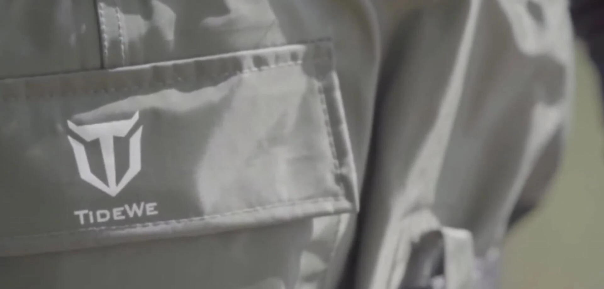 Close-up of the waterproof chest pocket.