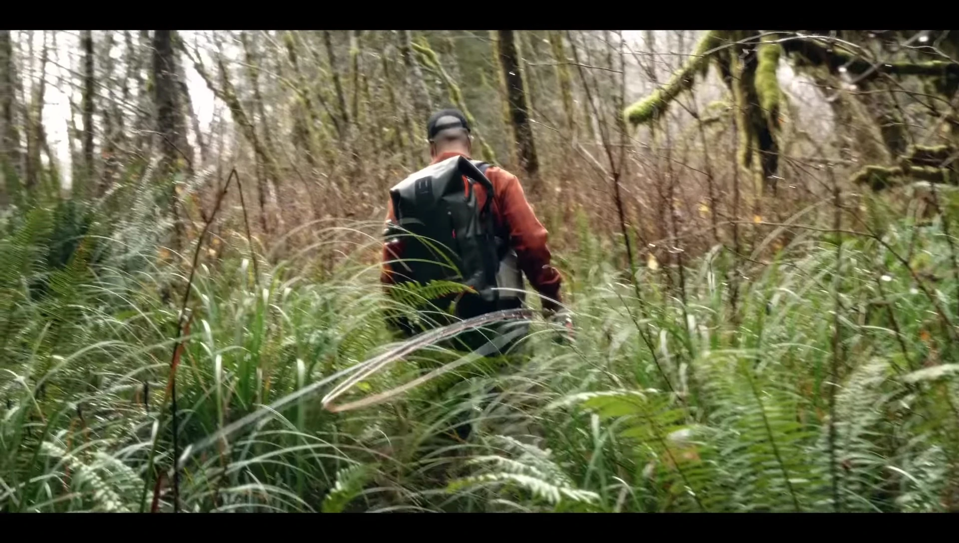 Shot showing the rigorous testing process of the waders.
