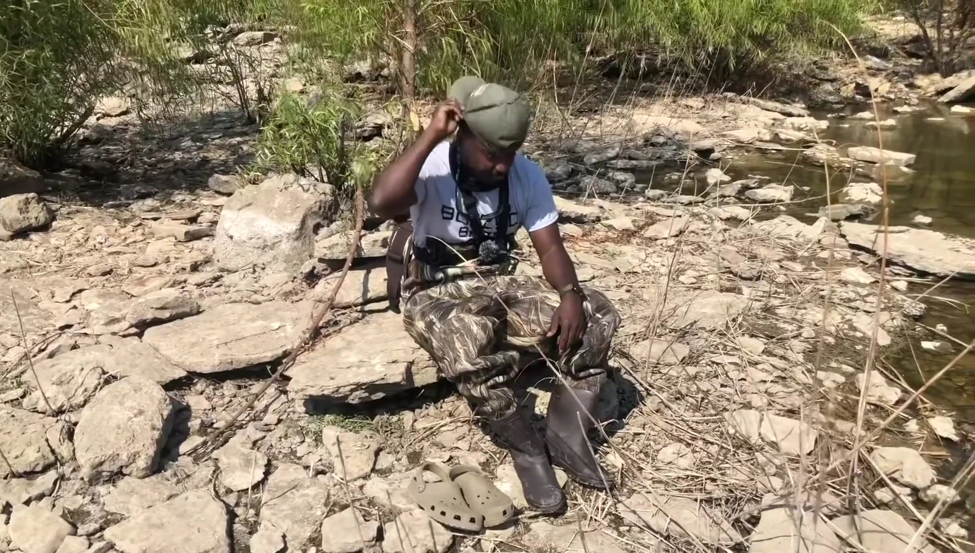The presenter sums up his thoughts on the waders at the end of the video