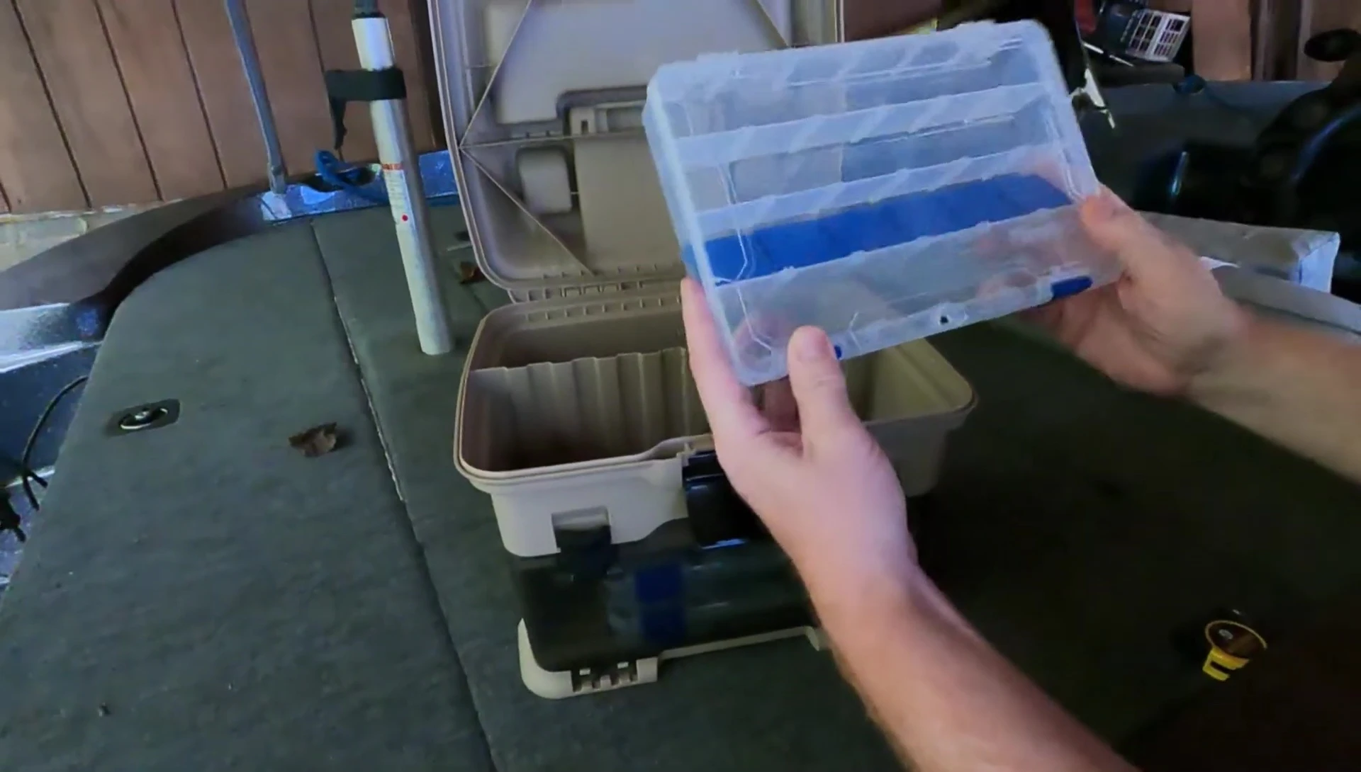 Shot showing the two internal trays (model 4007) with adjustable dividers.