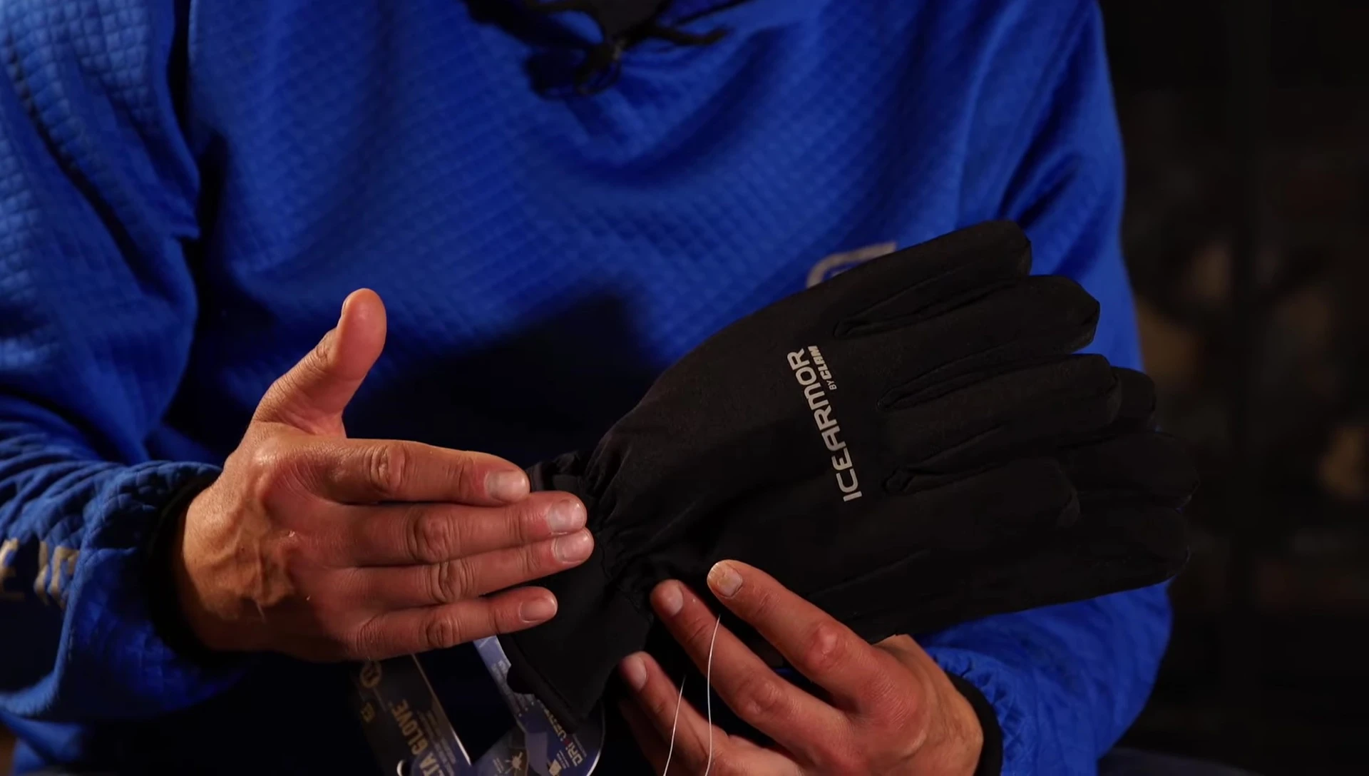 Shot showcasing the fleece lining inside the Delta glove.