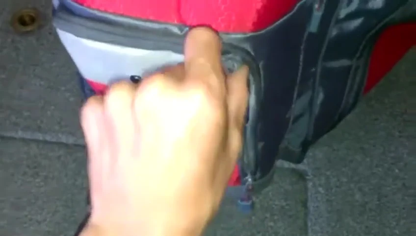 The inside of the side compartment showing terminal tackle.