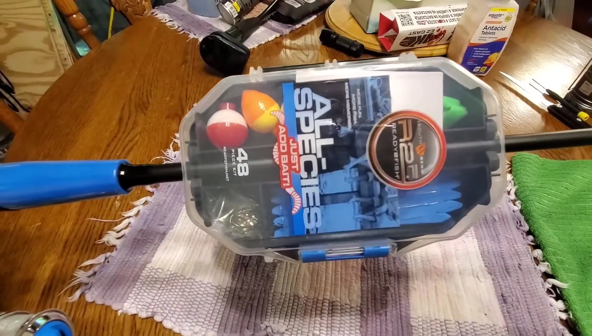 Close-up shot of the South Bend Ready2Fish packaging.