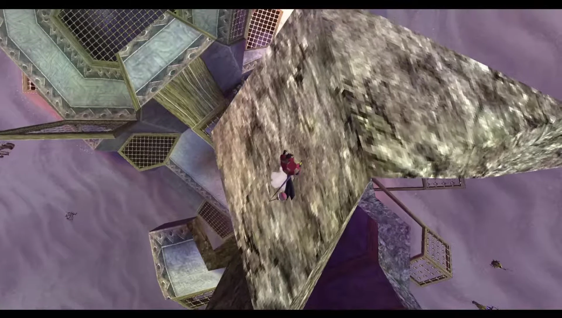 Gameplay in a trampoline zone.