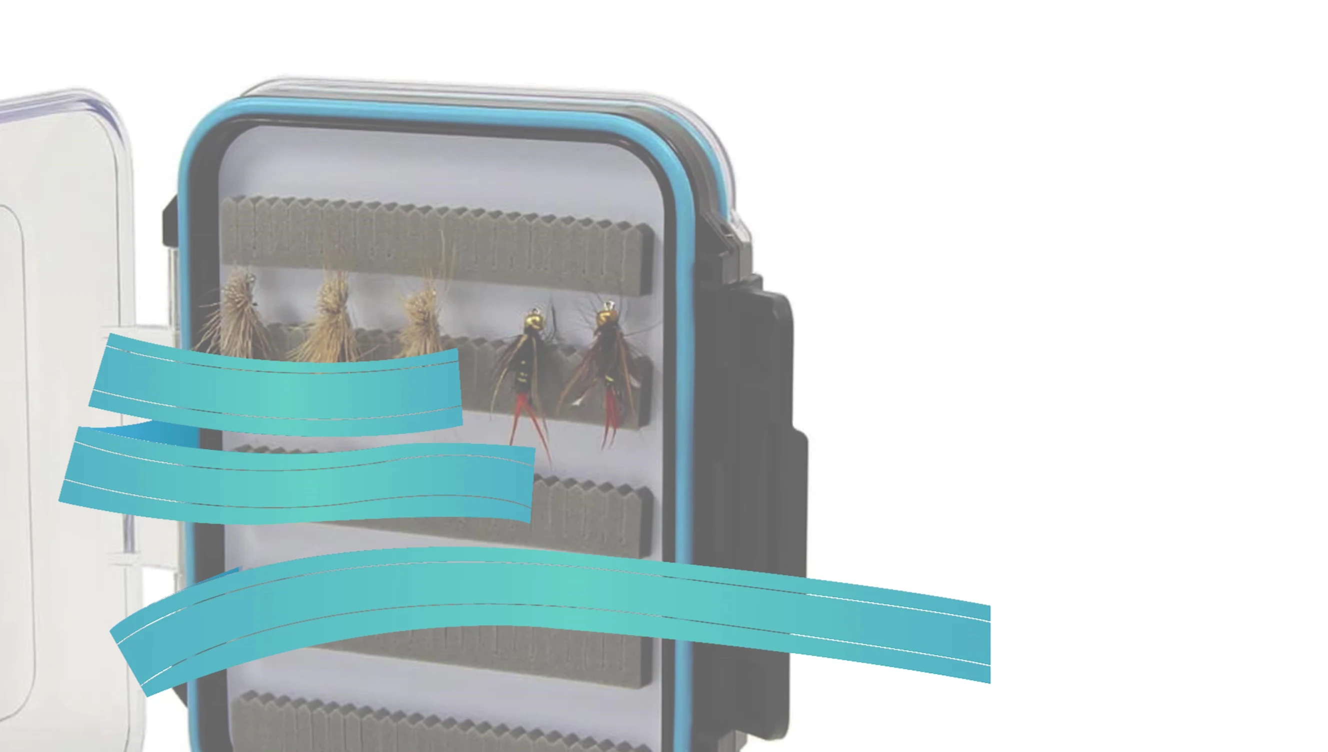Croc Waterproof Fly Box highlighting its clear lid and durable construction