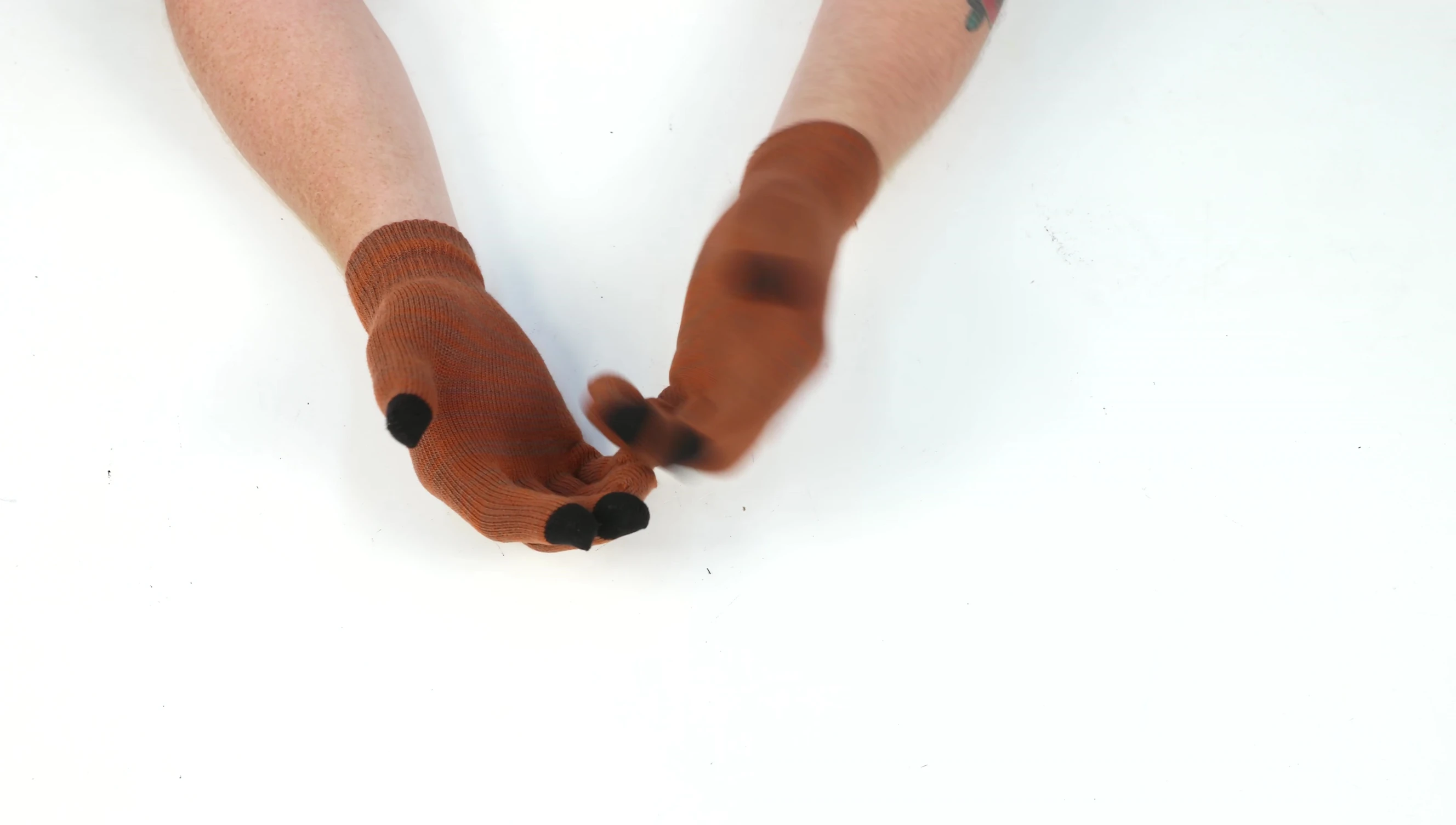 Close-up of the touchscreen compatible fingertips.