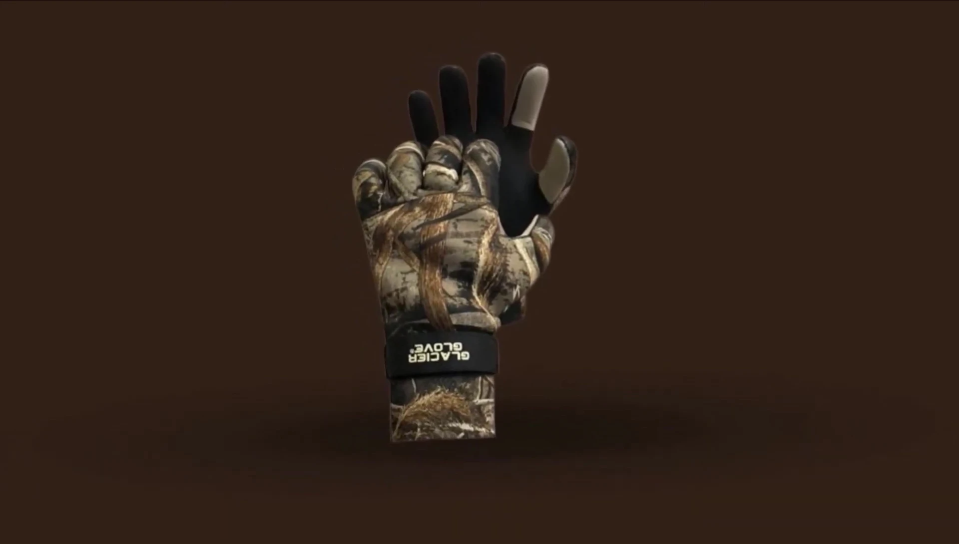 A hunter using the gloves for shooting