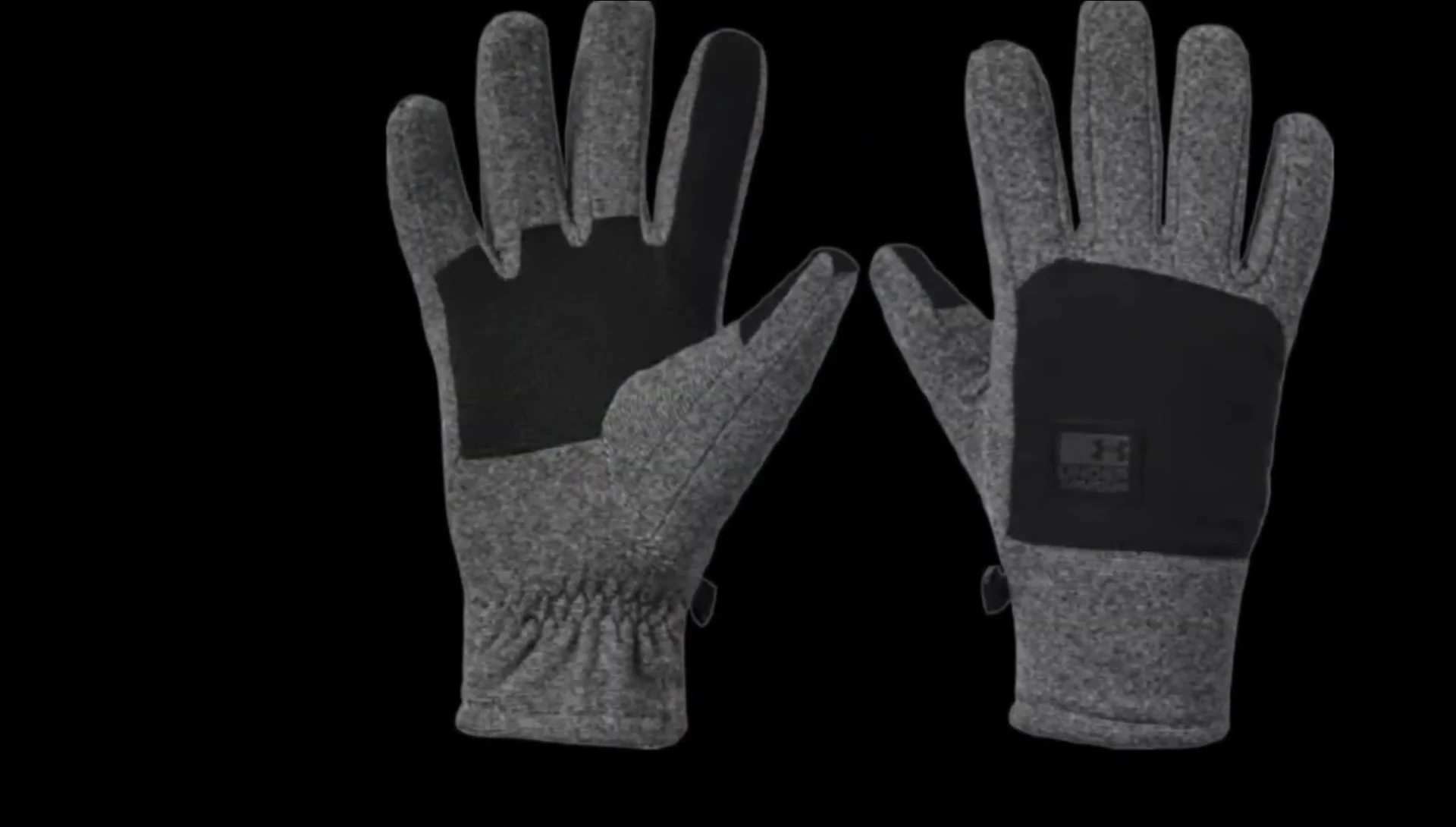 Close-up of the gloves' material emphasizing the warmth technology