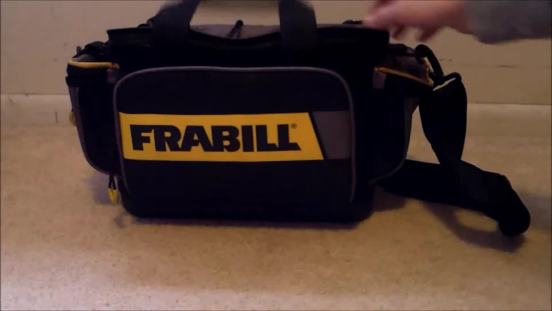 The Frabill Tackle Bag with its Plano tackle boxes.