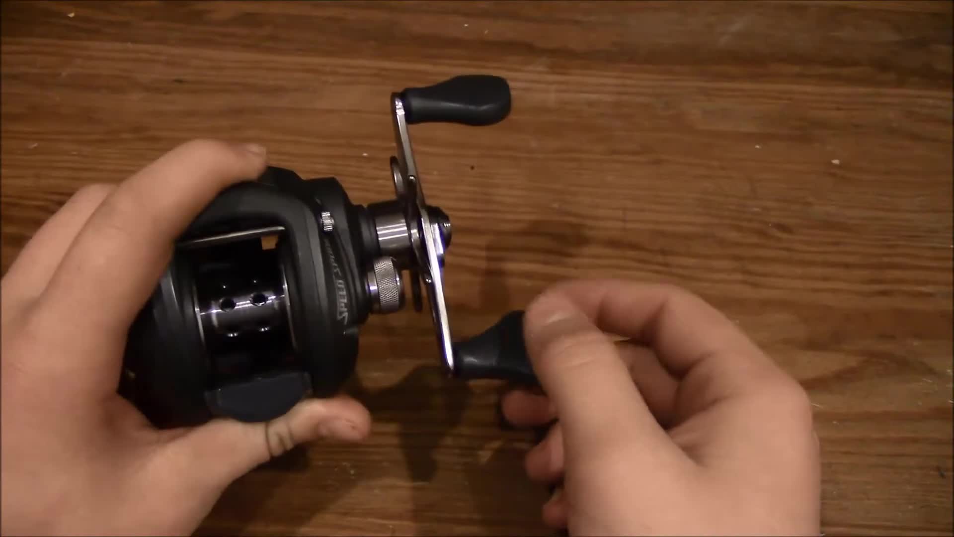 Close-up of the reel showcasing the gear ratio.