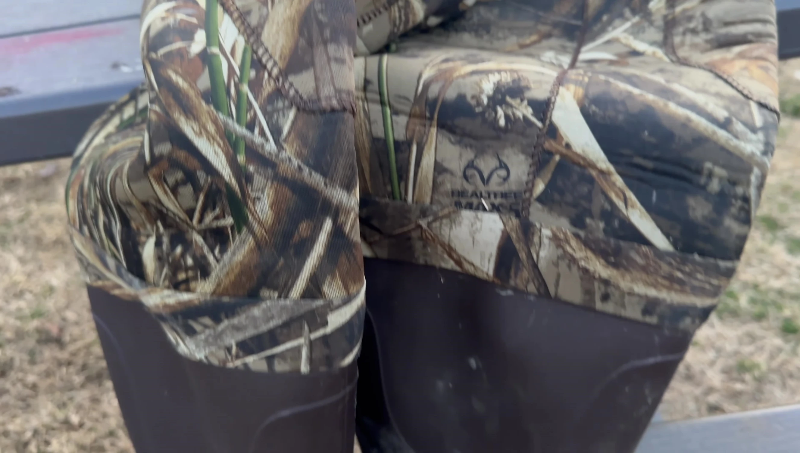 Focus on the TideWe wader boots, highlighting the tread pattern.