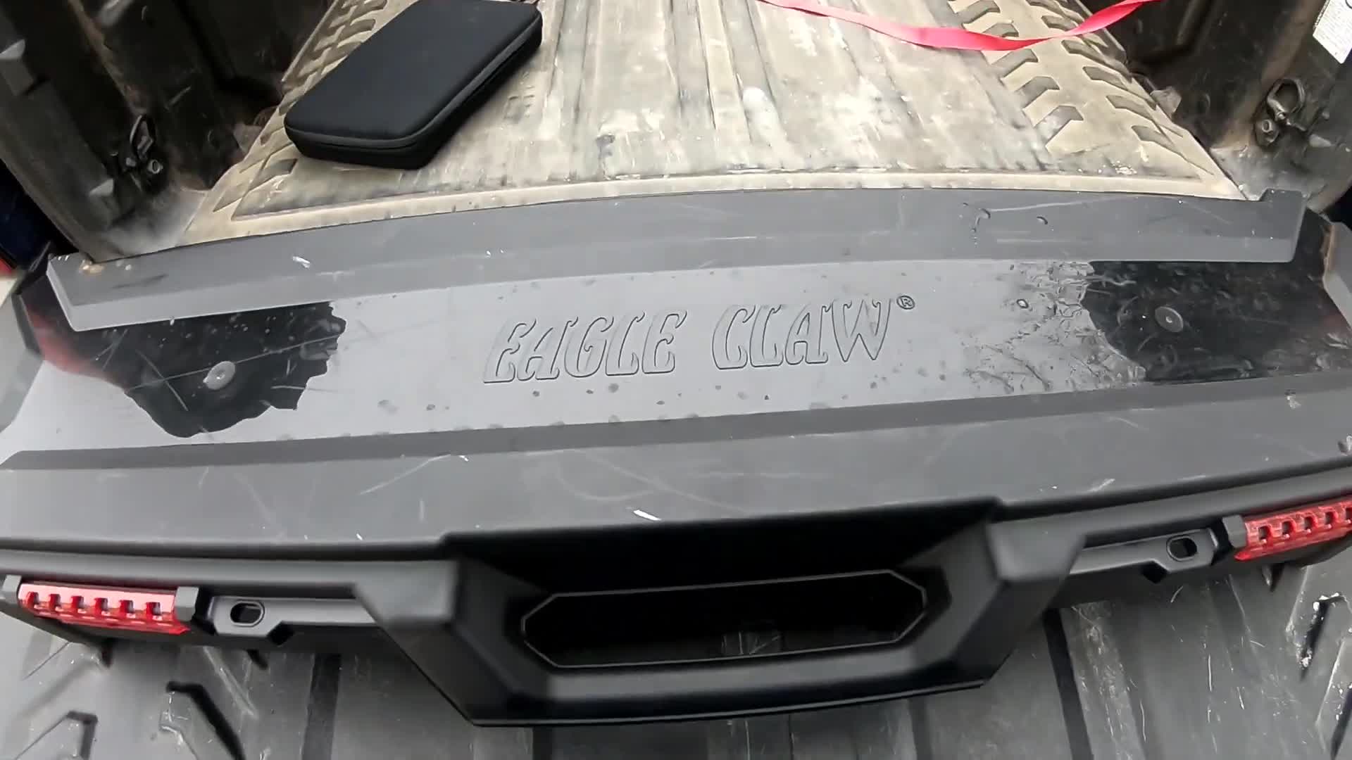 Close-up of the Eagle Claw ice rod case