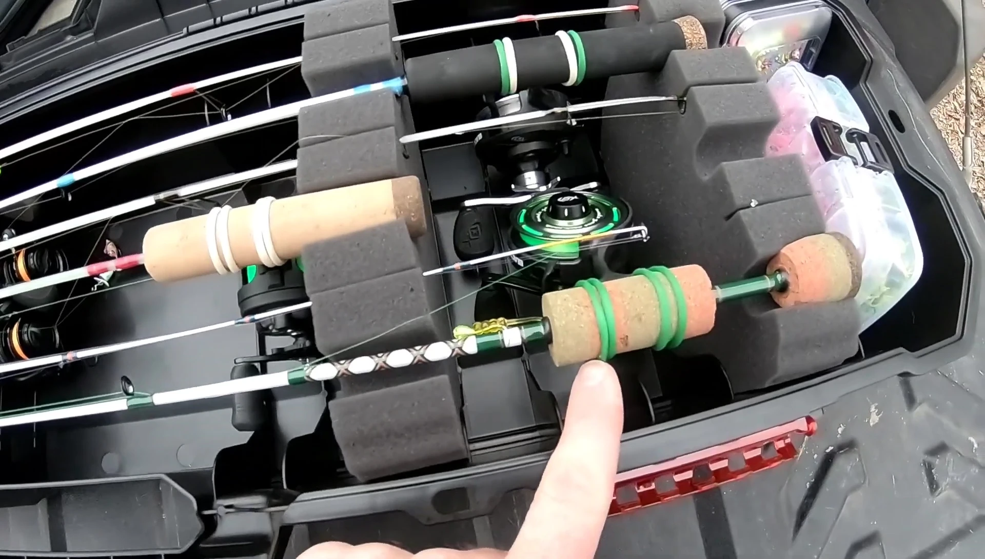 Inline reels inside the case