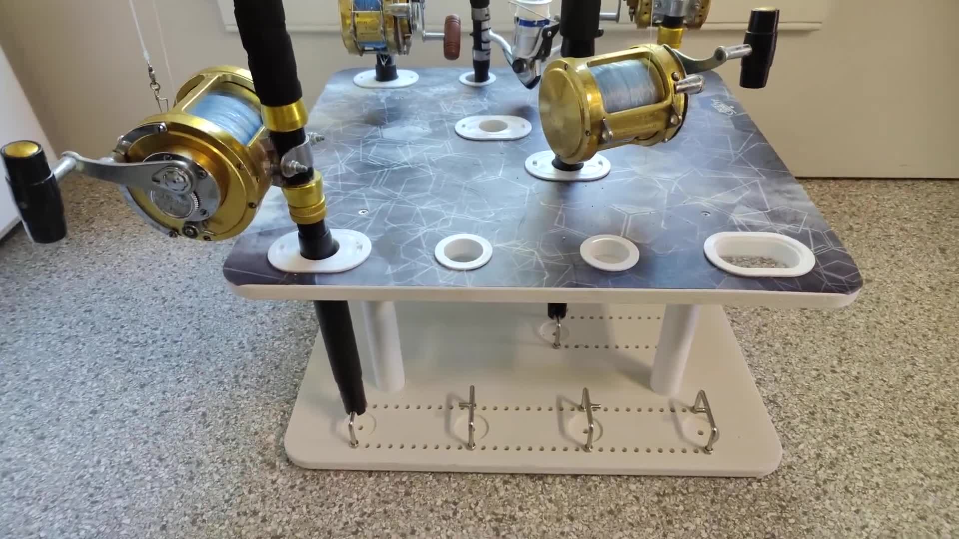 Close-up of the marine composite material of the rod holder