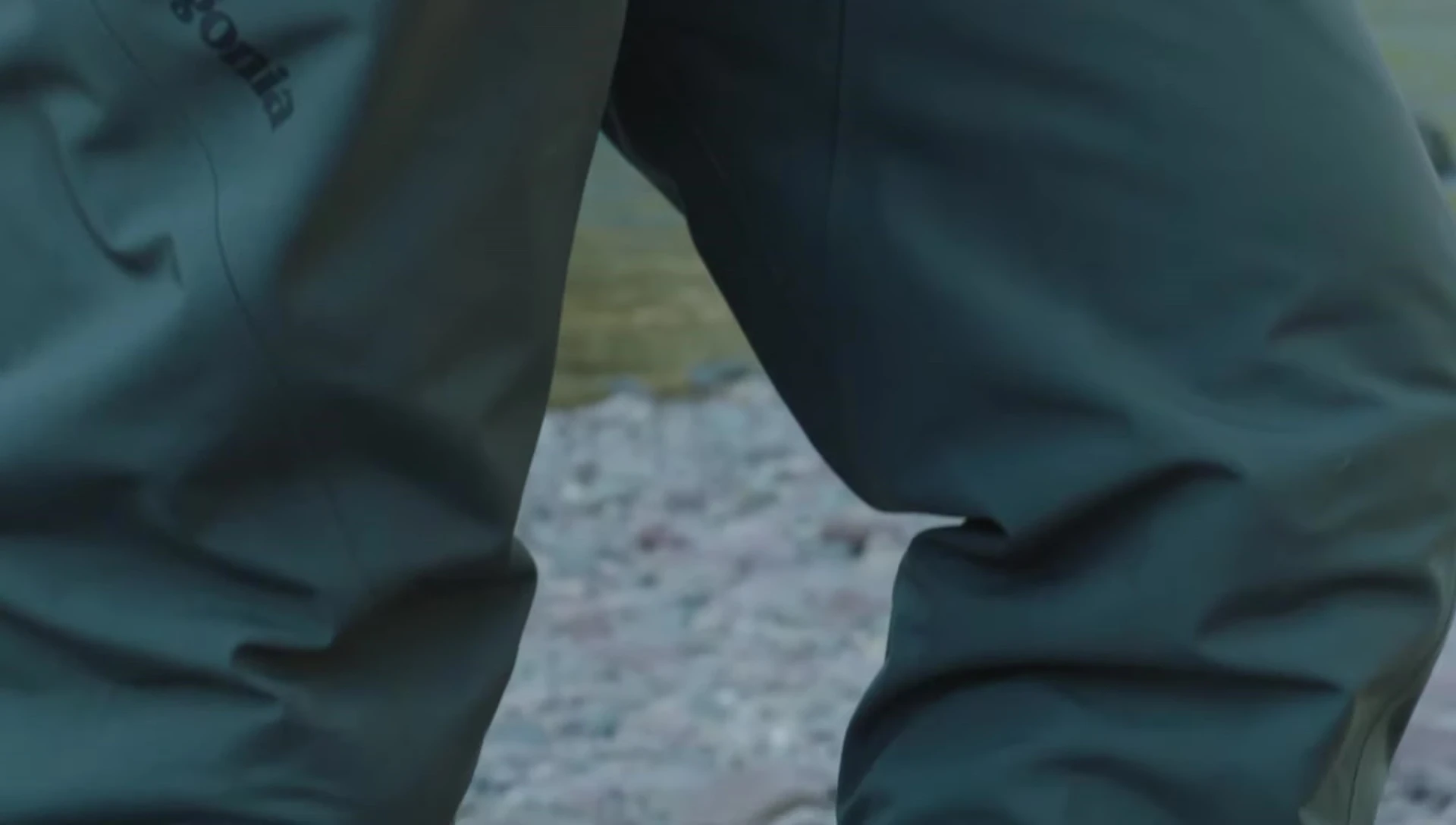 Image showcasing the single-seam construction, gusseted crotch, and articulated legs.