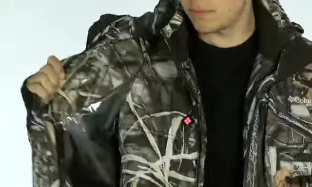 Overall shot of the jacket showcasing the waterproof and breathable outer shell.