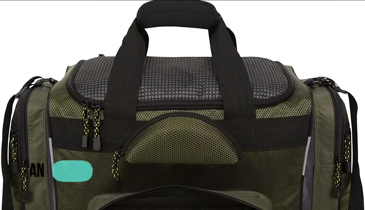 The Okeechobee tackle bag highlighting its durable construction and multiple compartments.