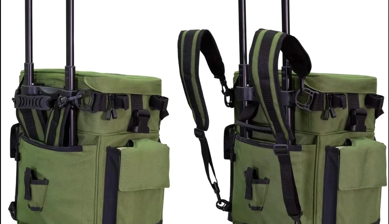 Image displaying the padded and adjustable top storage compartment.