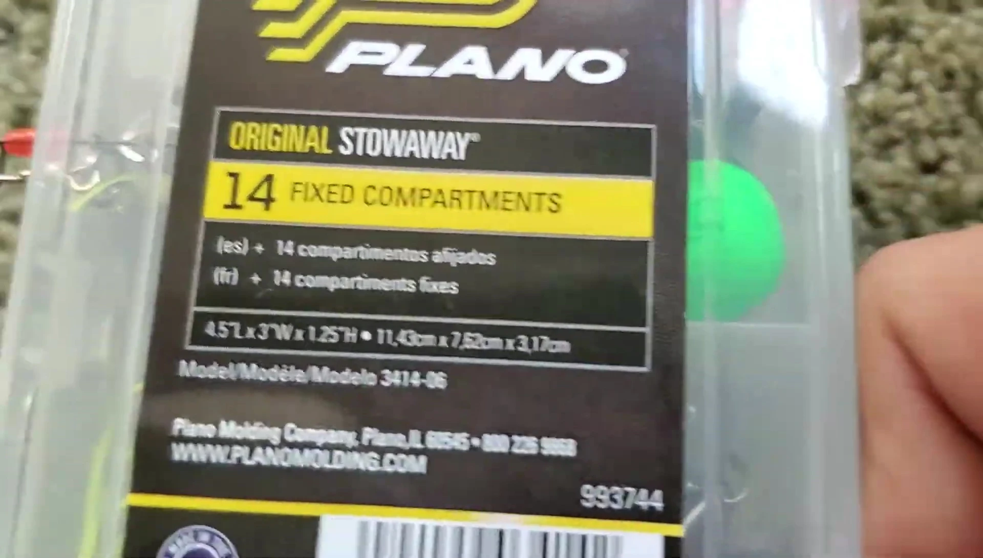 Shot of the Plano tackle box.