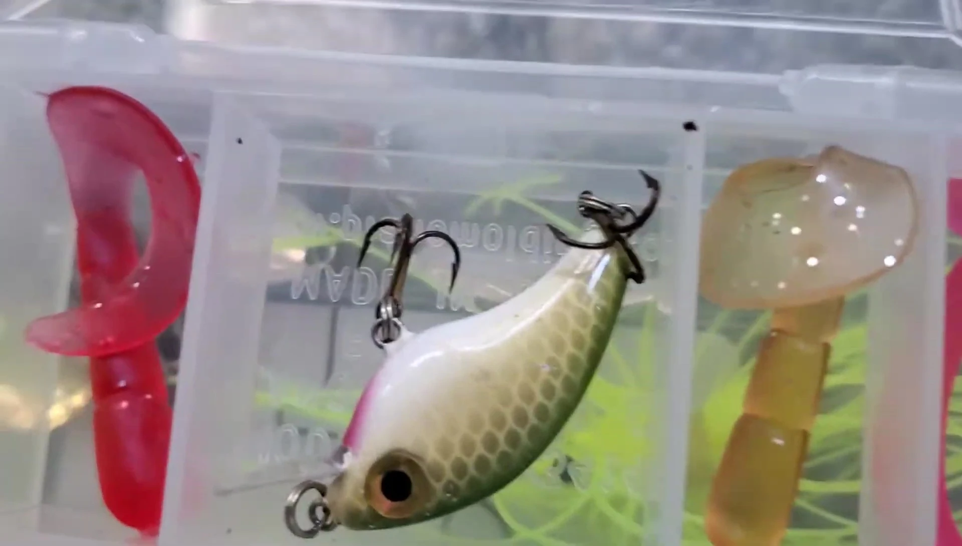 The favorite crankbait in the bottom compartment.