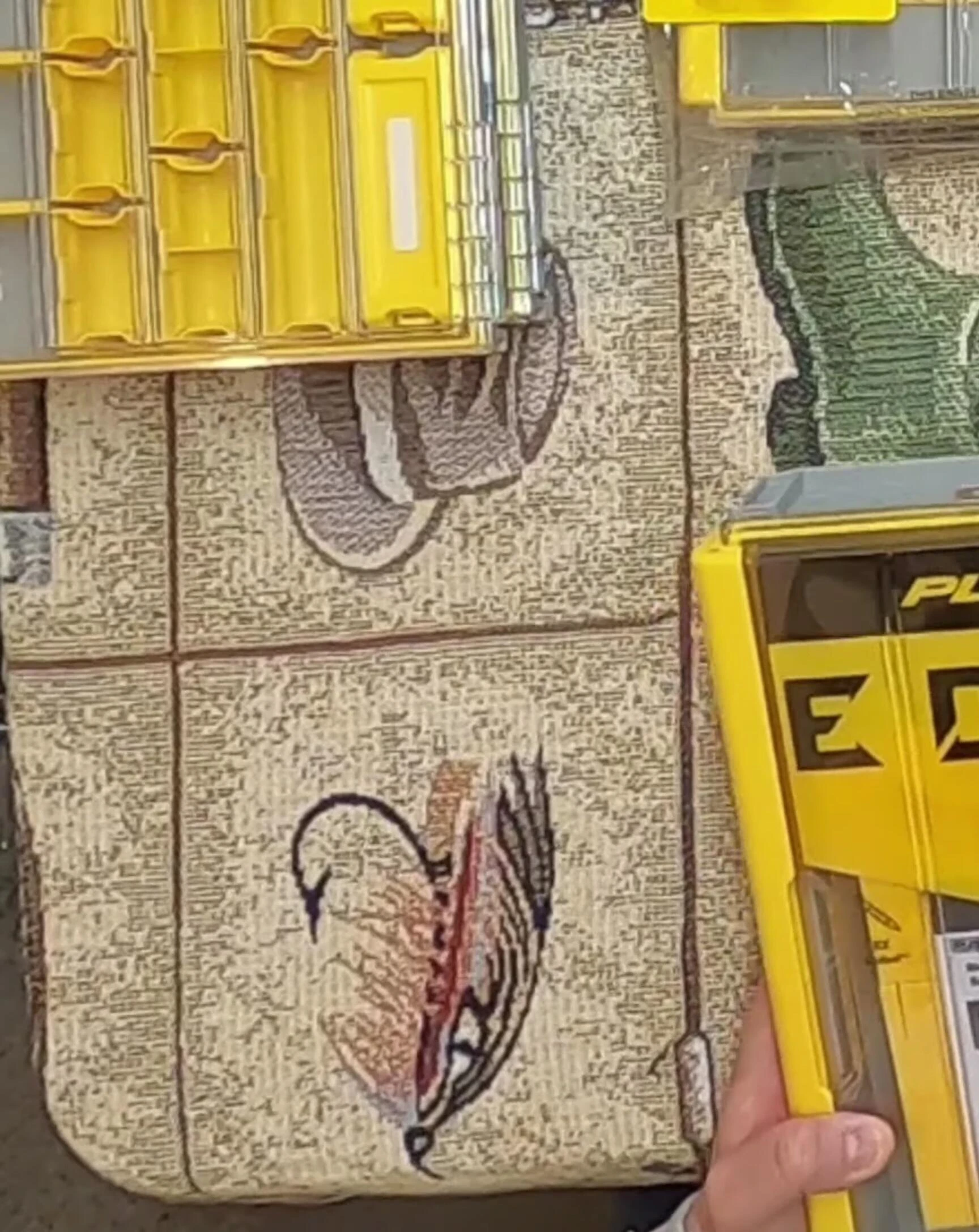 The presenter shows the dimensions of the Plano Edge Flex 3700.