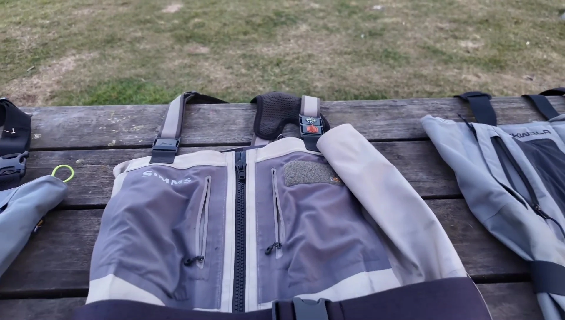 Focus on the Simms G4Z waders' secure belt system