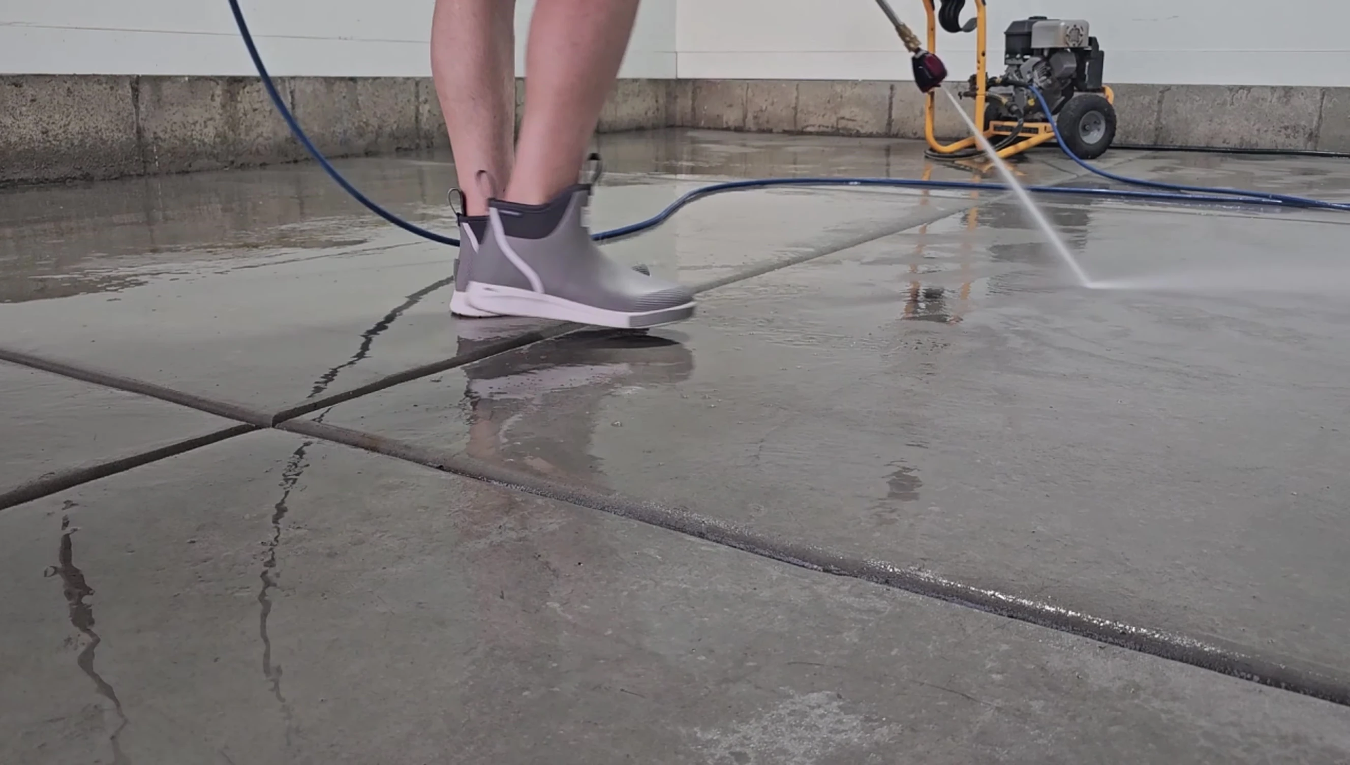 The boots being worn with pants