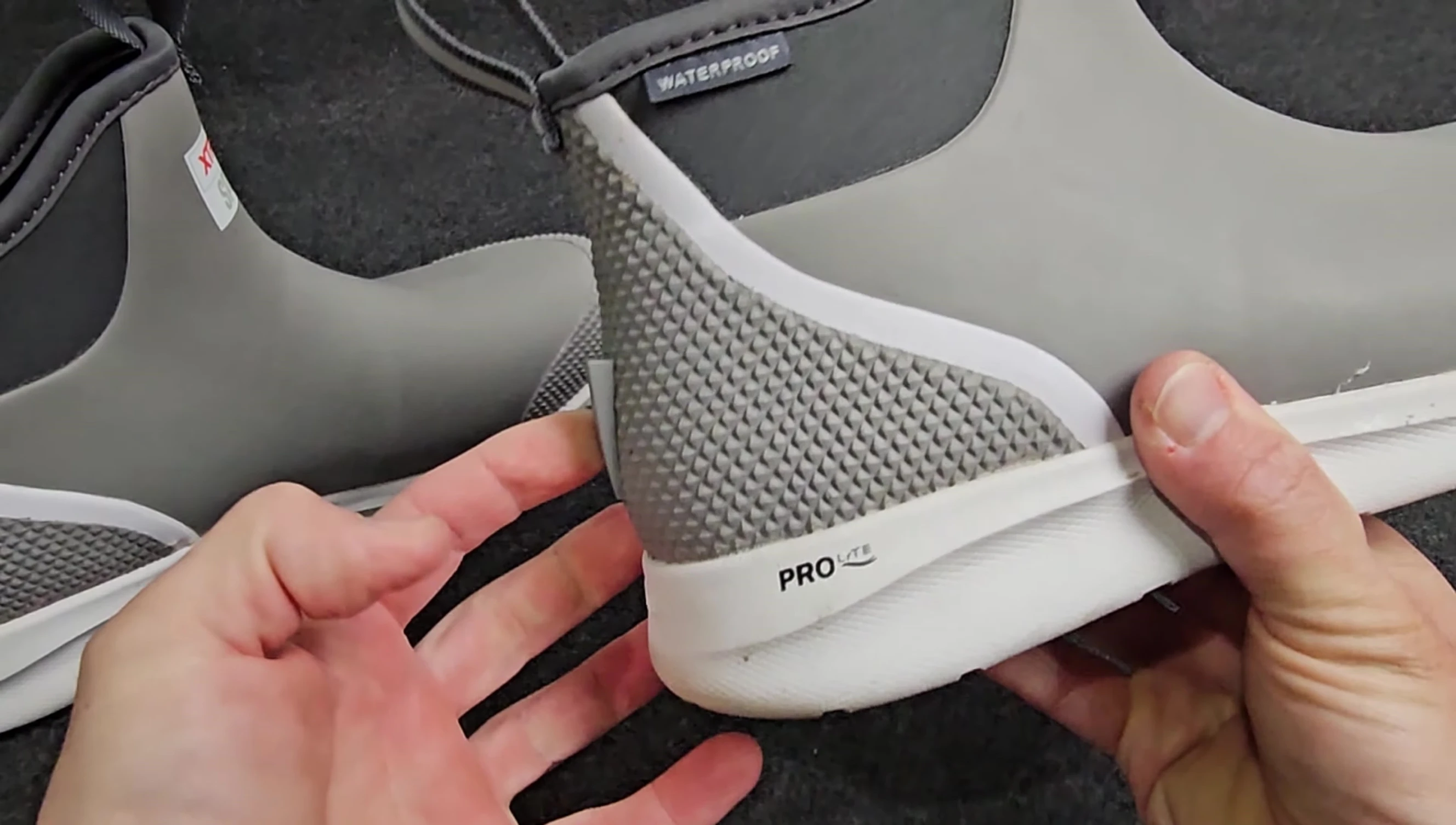 The hook on the back of the boot