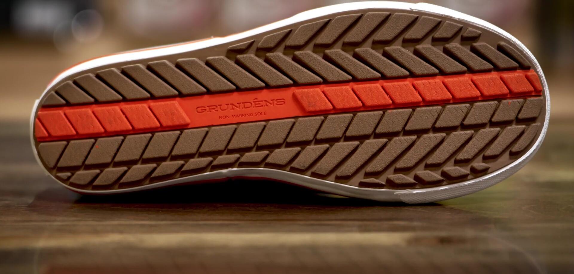 Sole of the boot highlighting the razor siping