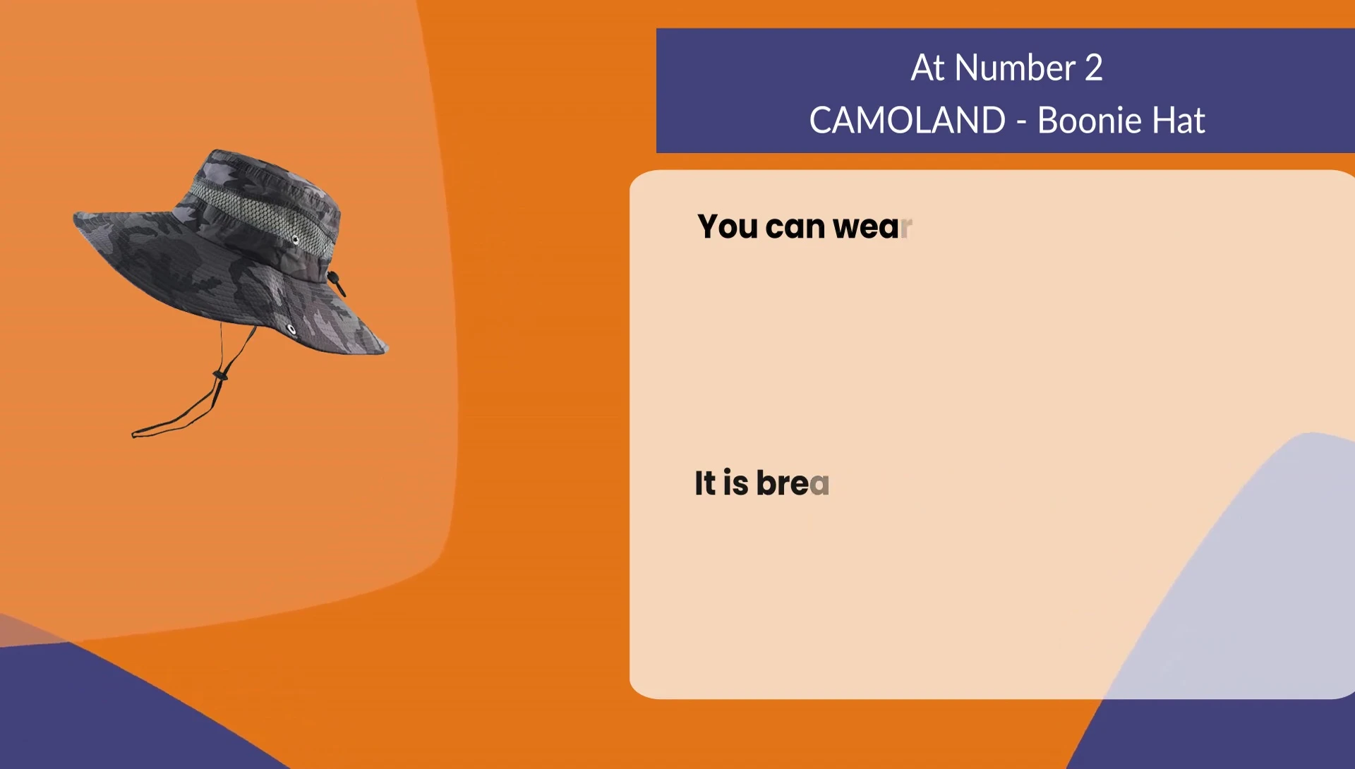 Highlighting the wide brim of the Camel Crown hat