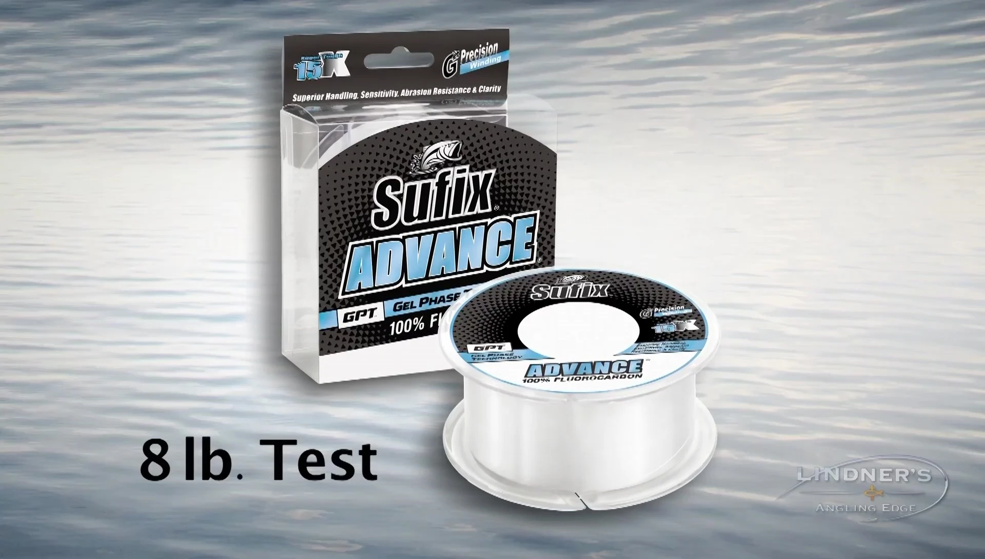 Fluorocarbon leader tied to the main line
