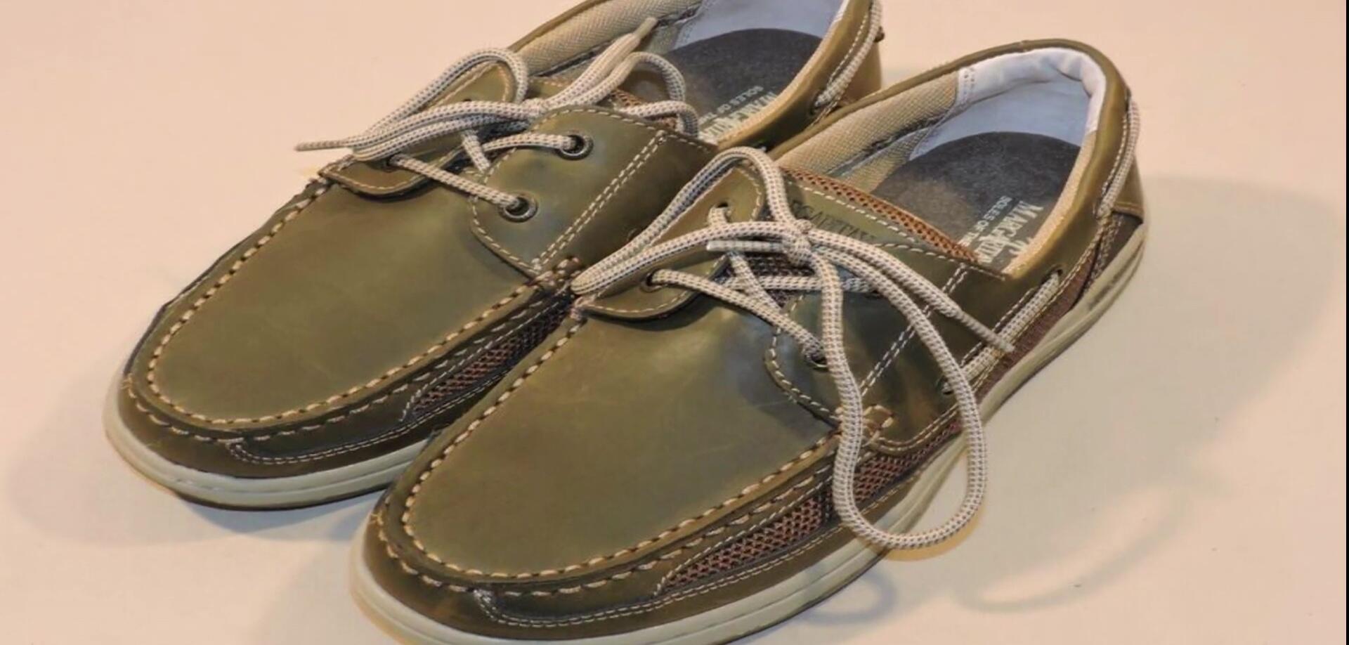 Close-up showcasing the design of Margaritaville boat shoes