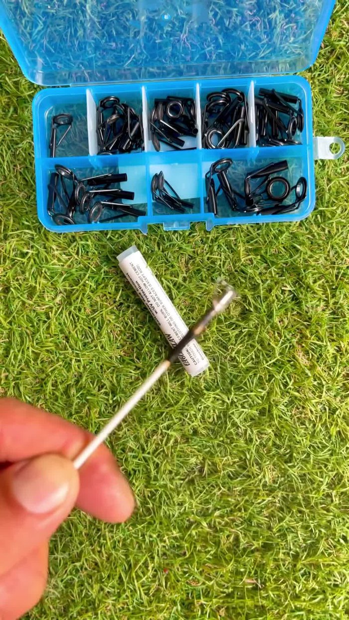 Wipe away any excess glue from the rod.