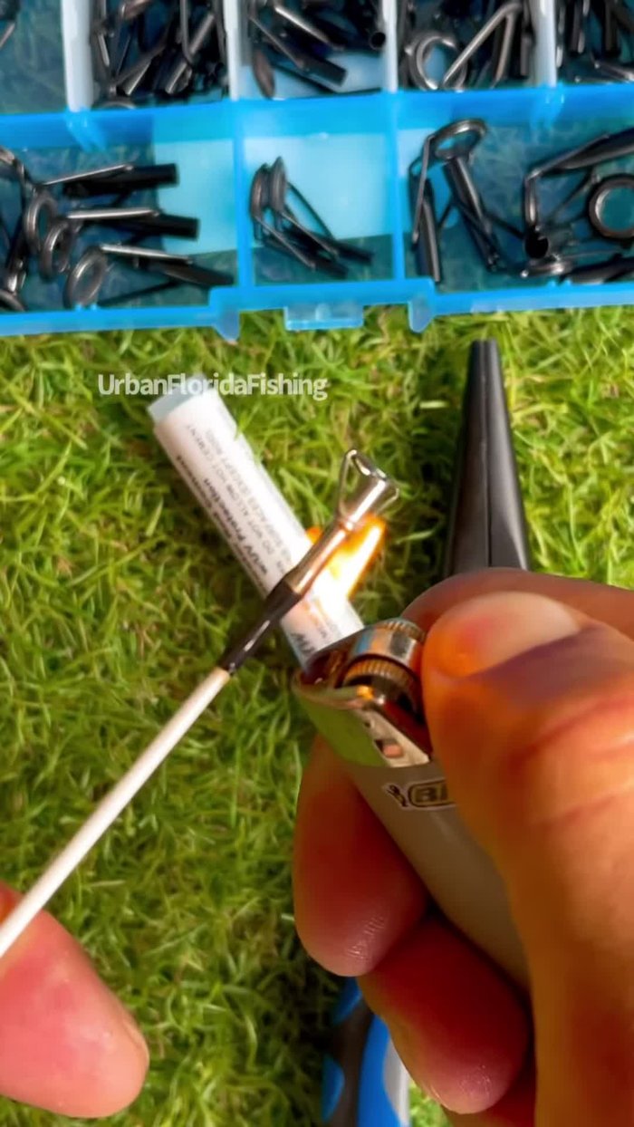 Wipe away any excess glue from the rod.