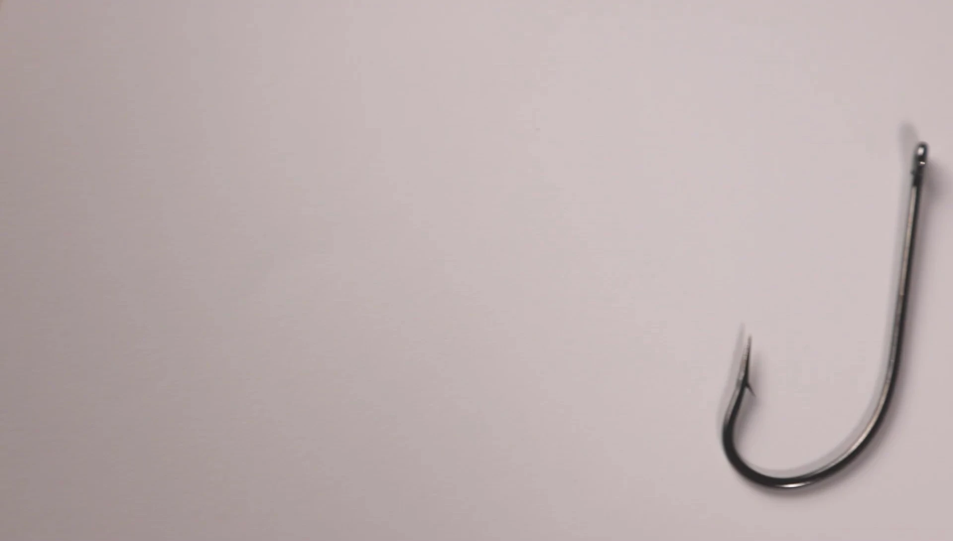Close-up of a J-hook.