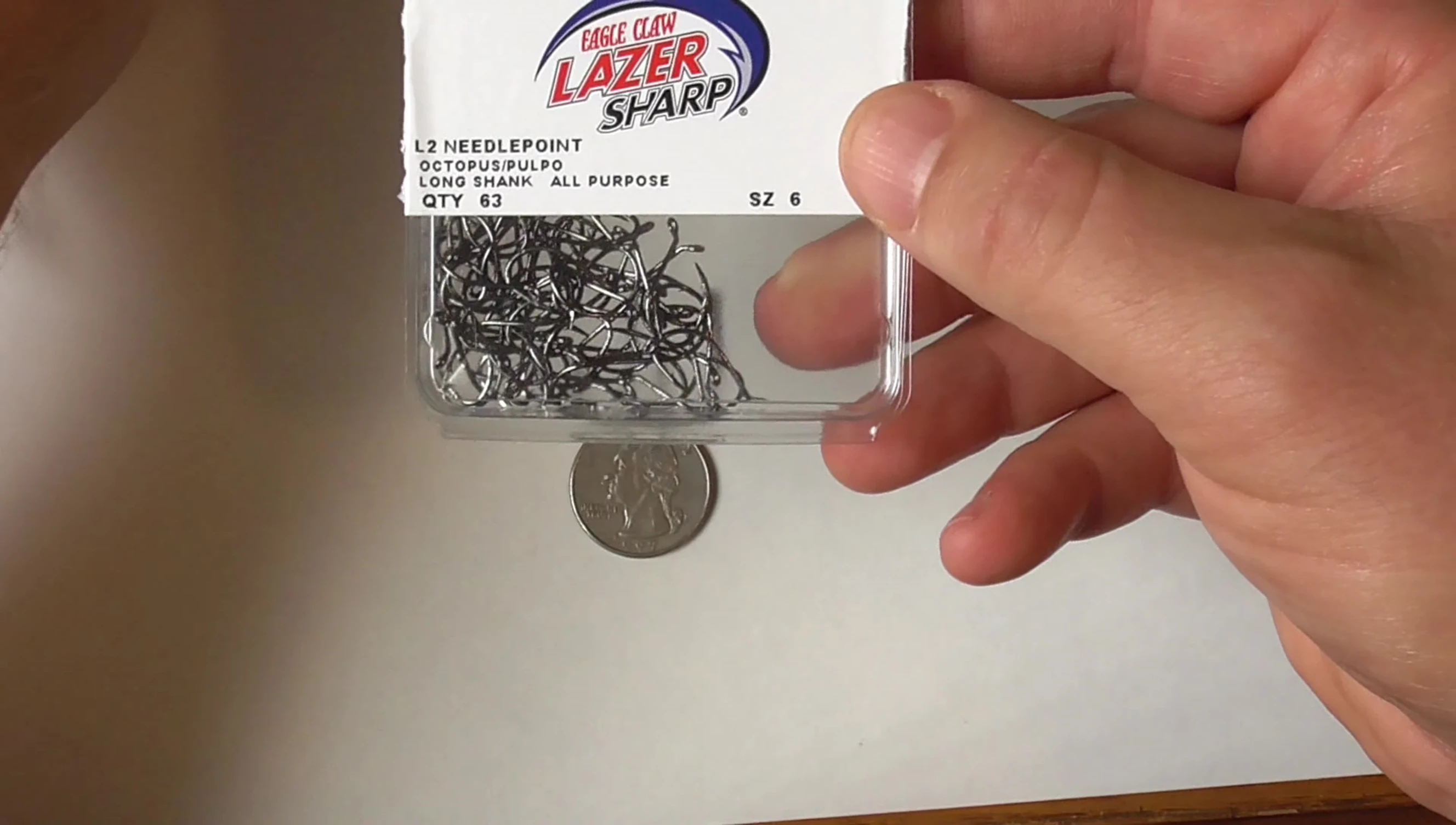 Size 6 Laser Sharp hook shown.