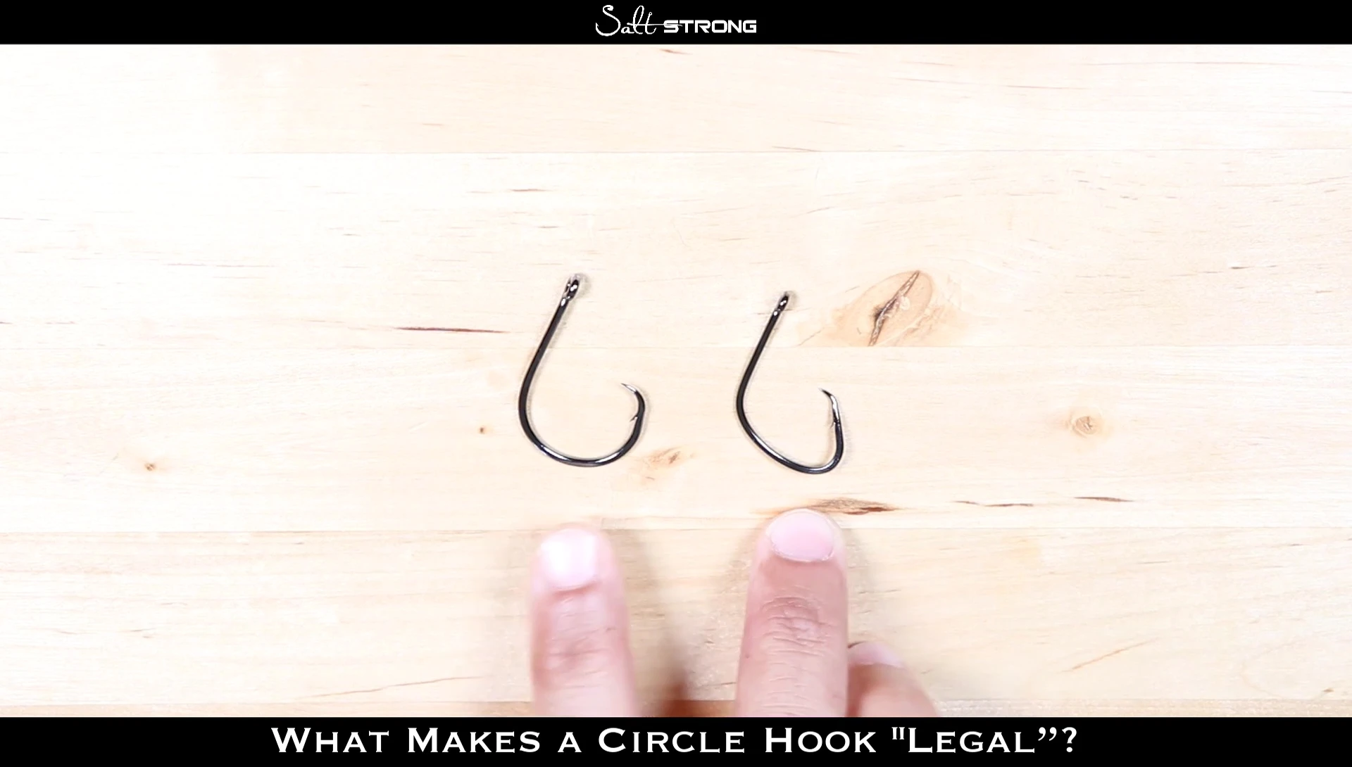Close-up of different hook types