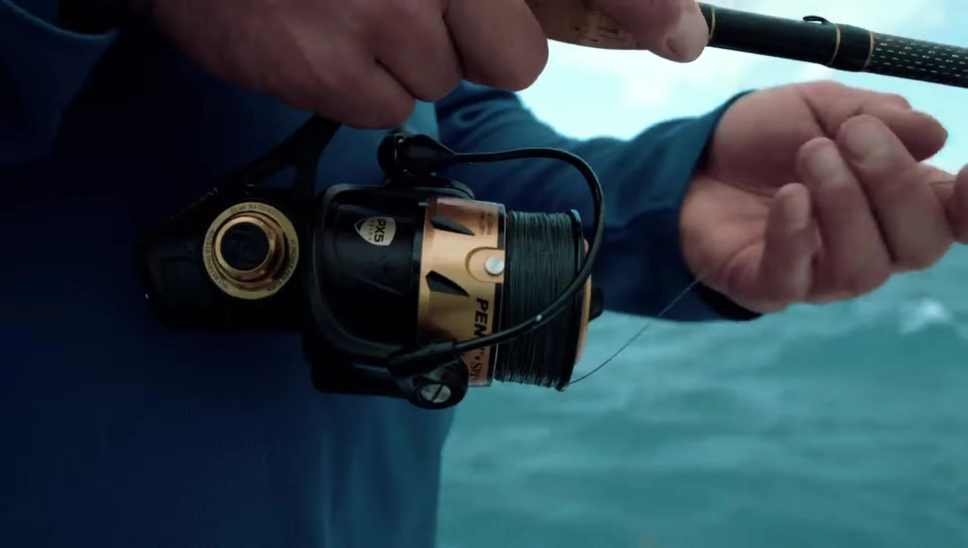Close-up showing the Spinfisher VI's drag