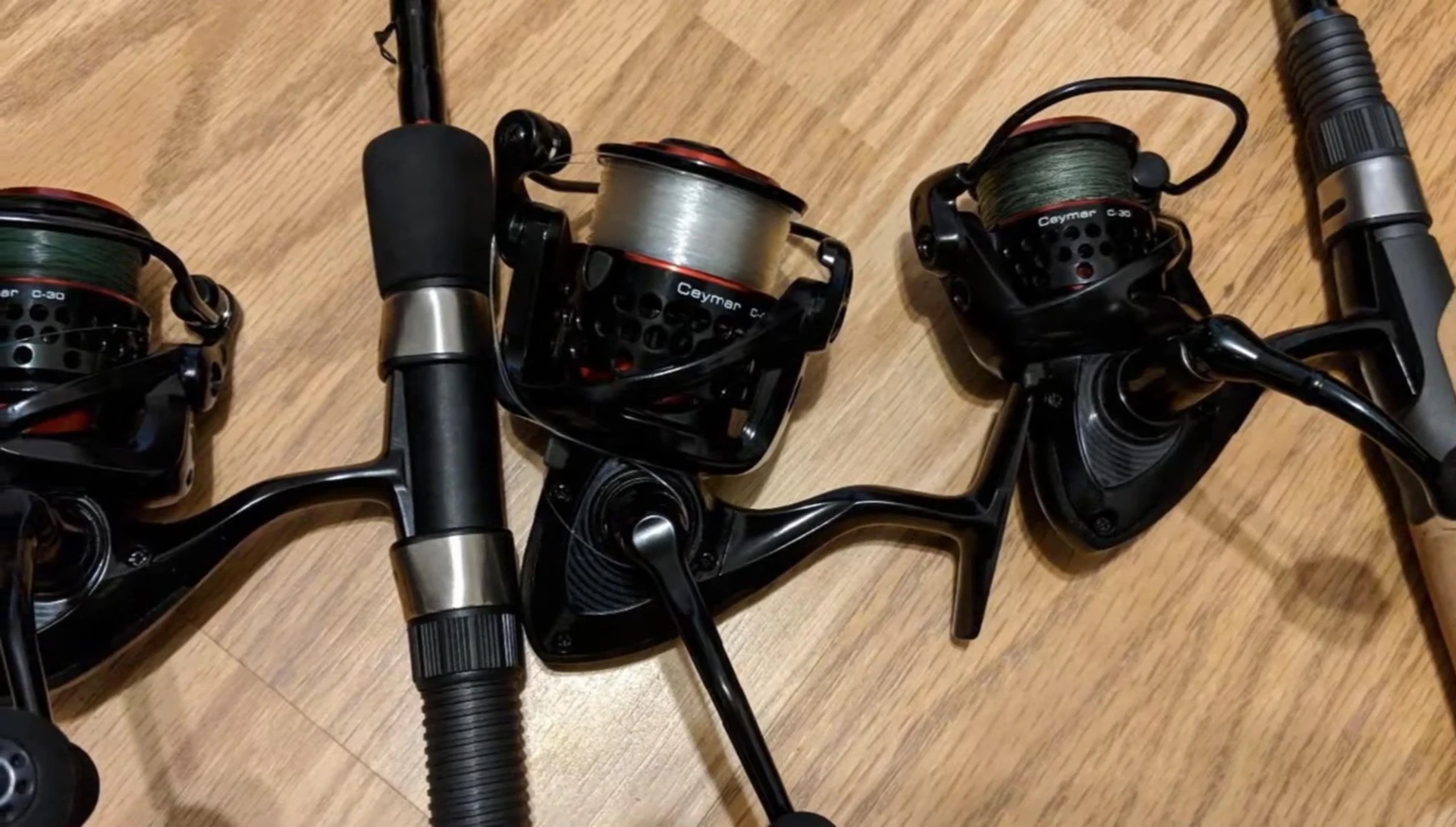 Close-up of the Okuma Seamer's drag system