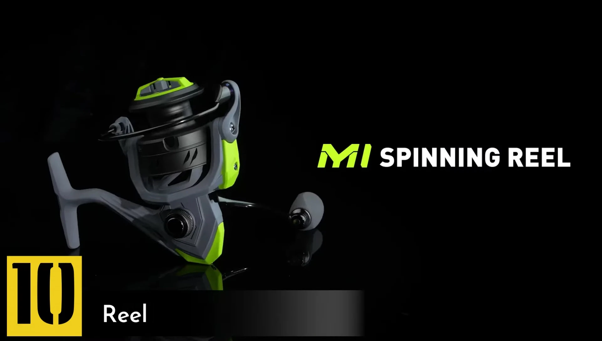 Close-up of the Handing M1 spinning reel.