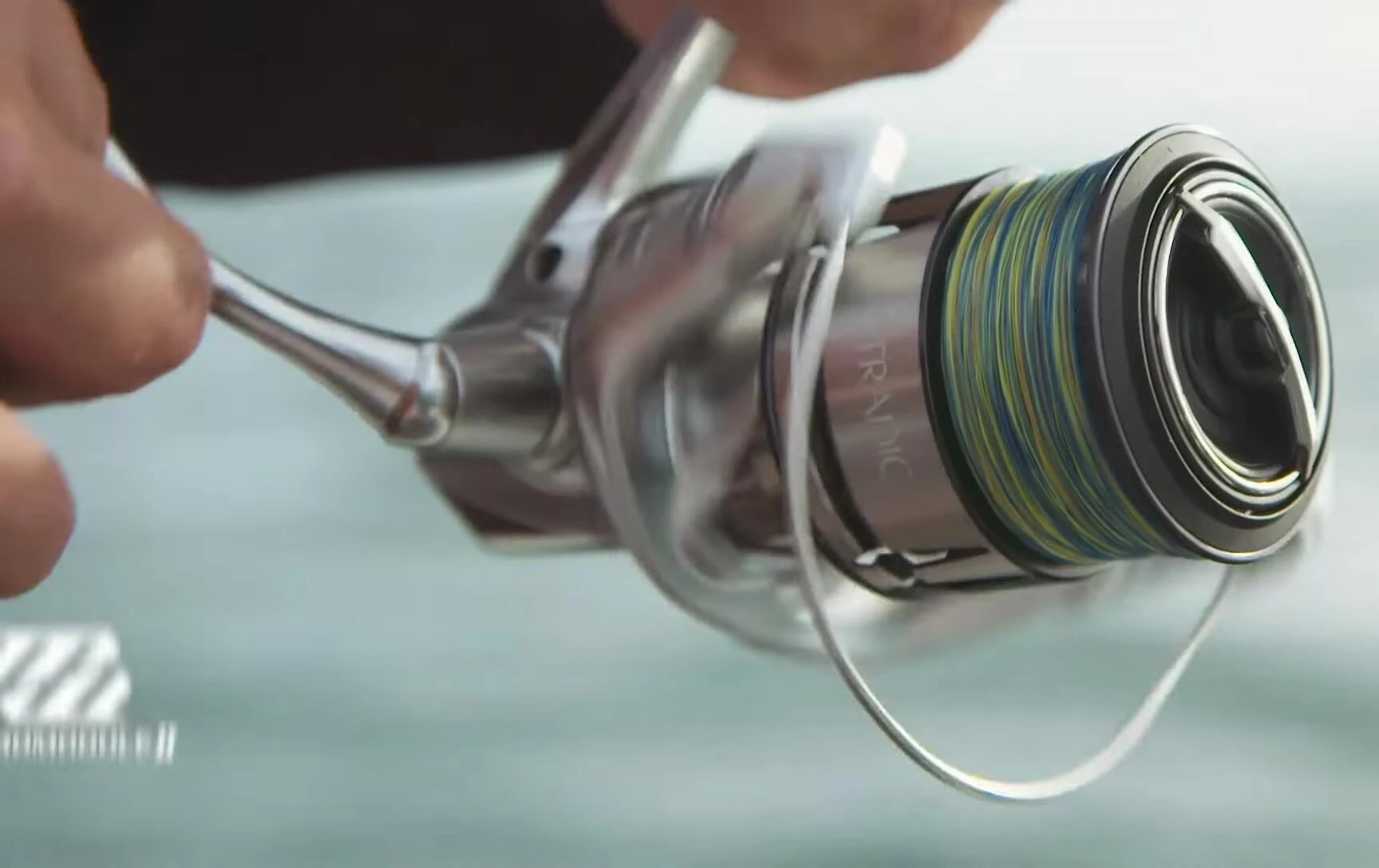 Close-up of the reel's internal components