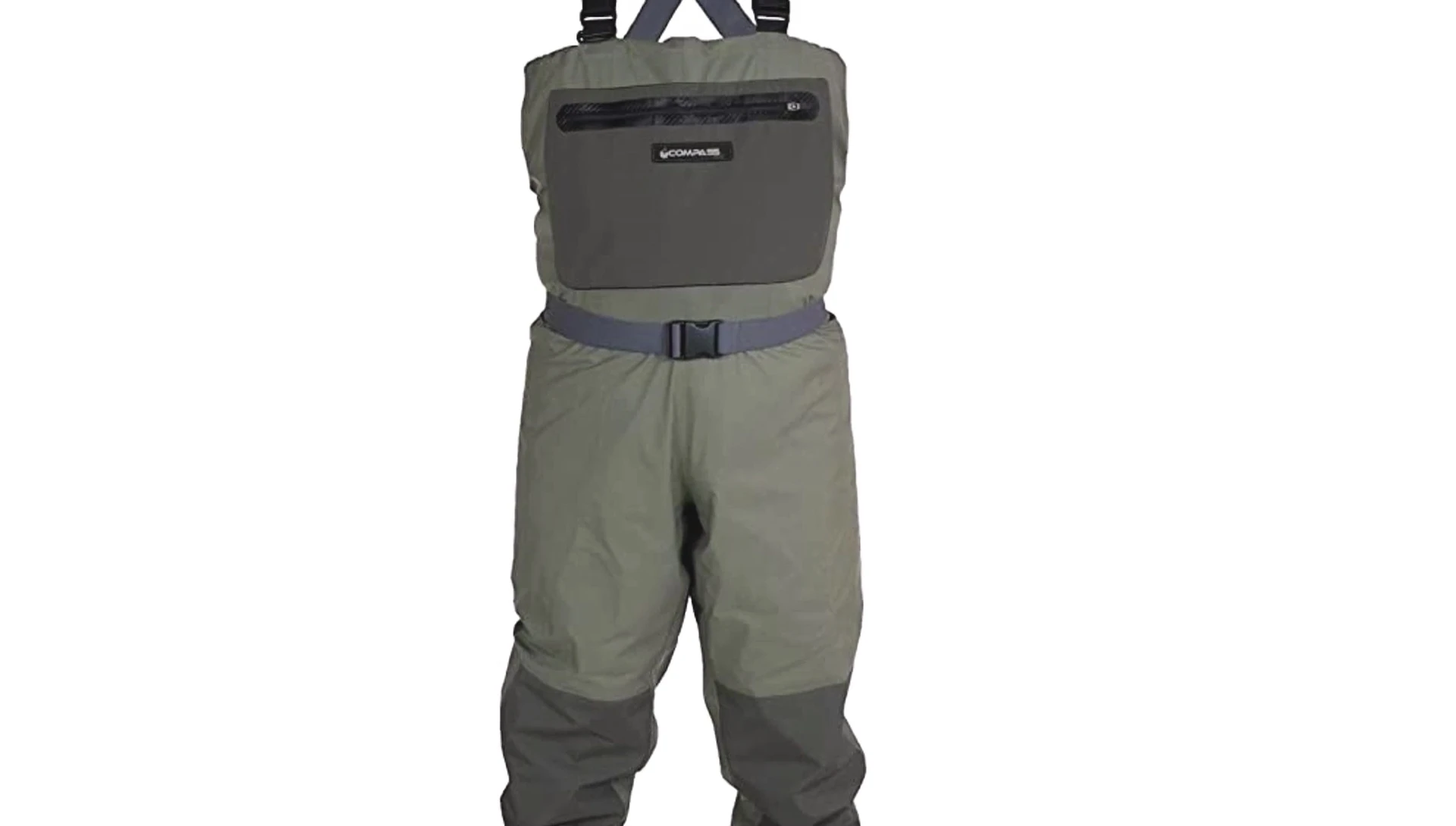 Close-up showing the suspender system and neoprene