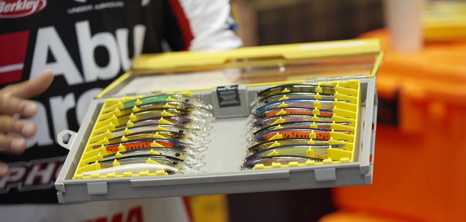 The opened Jerkbait Box showing the lure compartments
