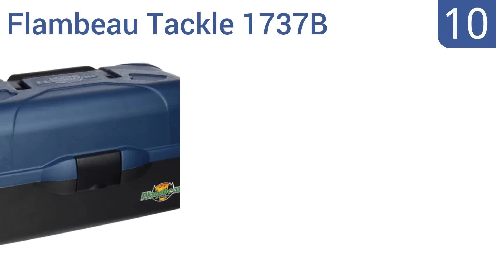 Close-up of the Three Tray Flambo Tackle 1737B tackle box