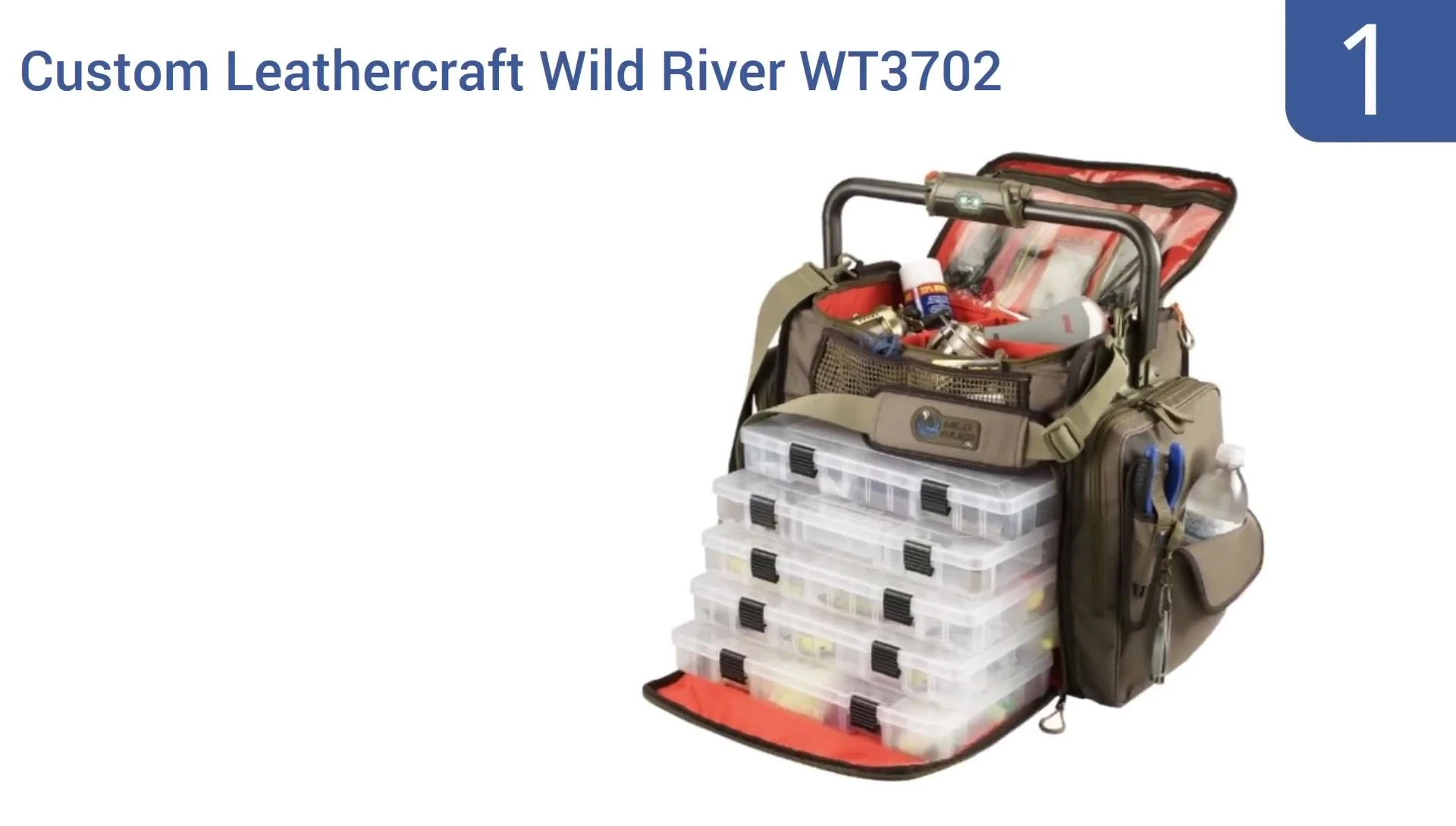 The Custom Leathercraft Wild River WT3702 tackle bag