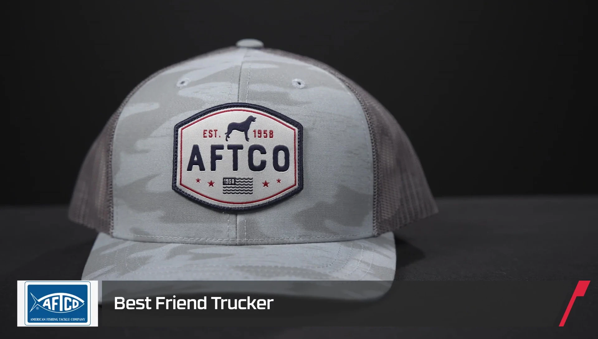 Close-up of the Man's Best Friend camo hat