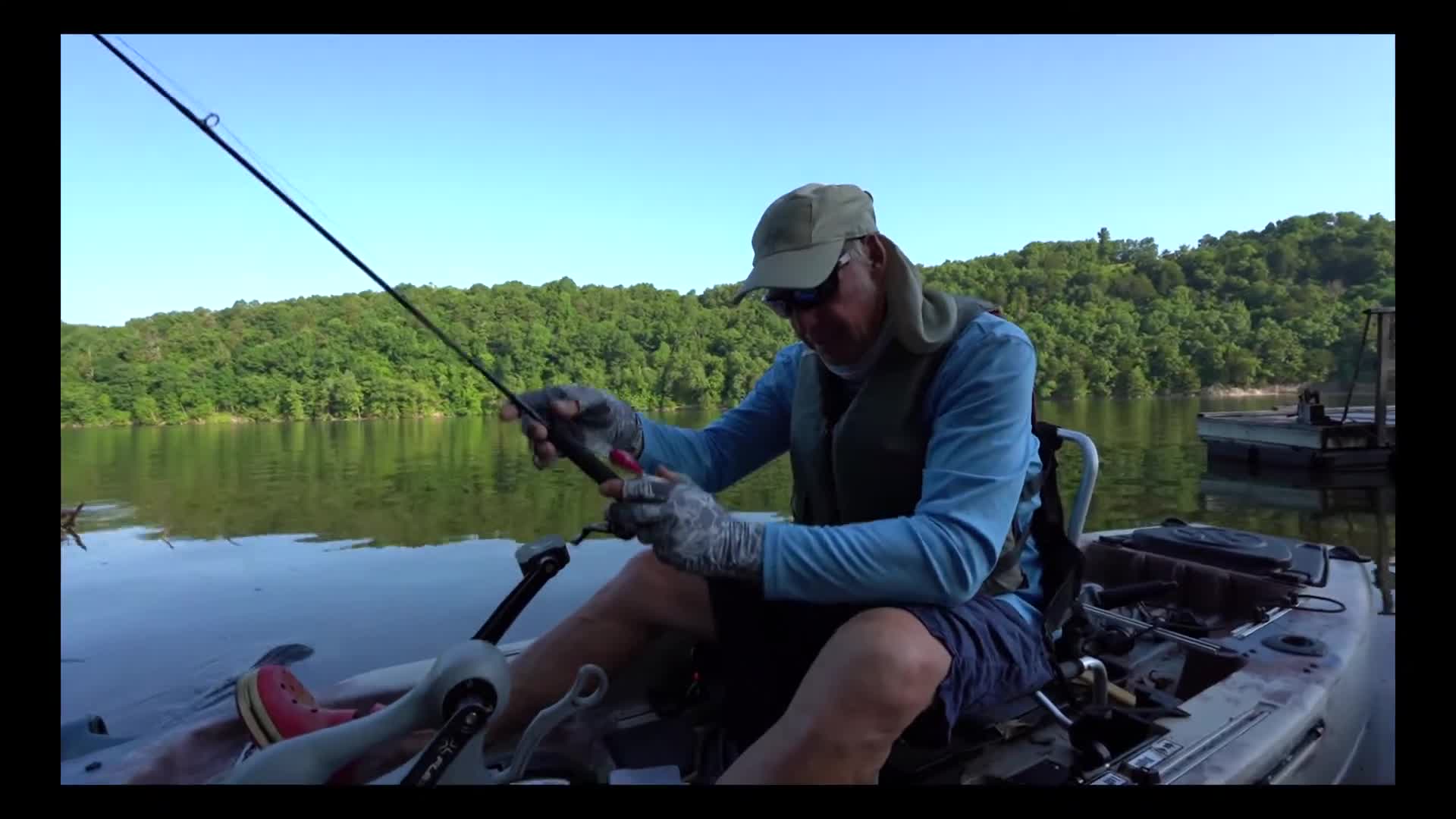 The angler highlighting the success of kayak fishing.